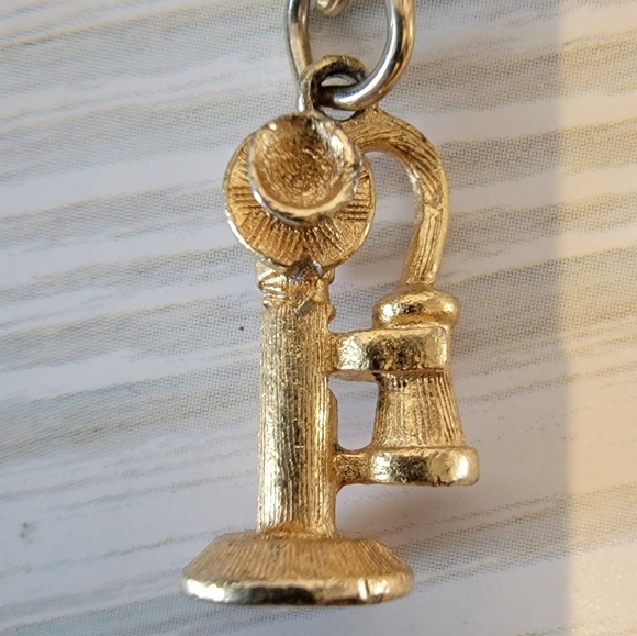 J14 Adorable Telephone Gold-tone Bracelet - Picture 7 of 7